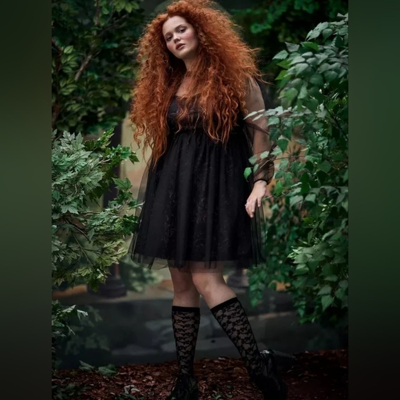 Torrid Nightfall Black Goth Fairy Whimsigoth Tulle Dress Sz 3X Nwt - Picture 5 of 5